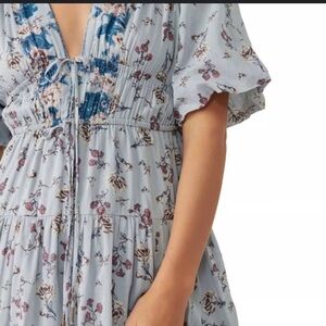 Free People Lysette Maxi Dress gorgeous blue boho perfection sz xs